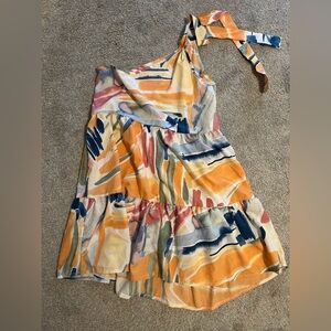 Colorful One-Shoulder Dress